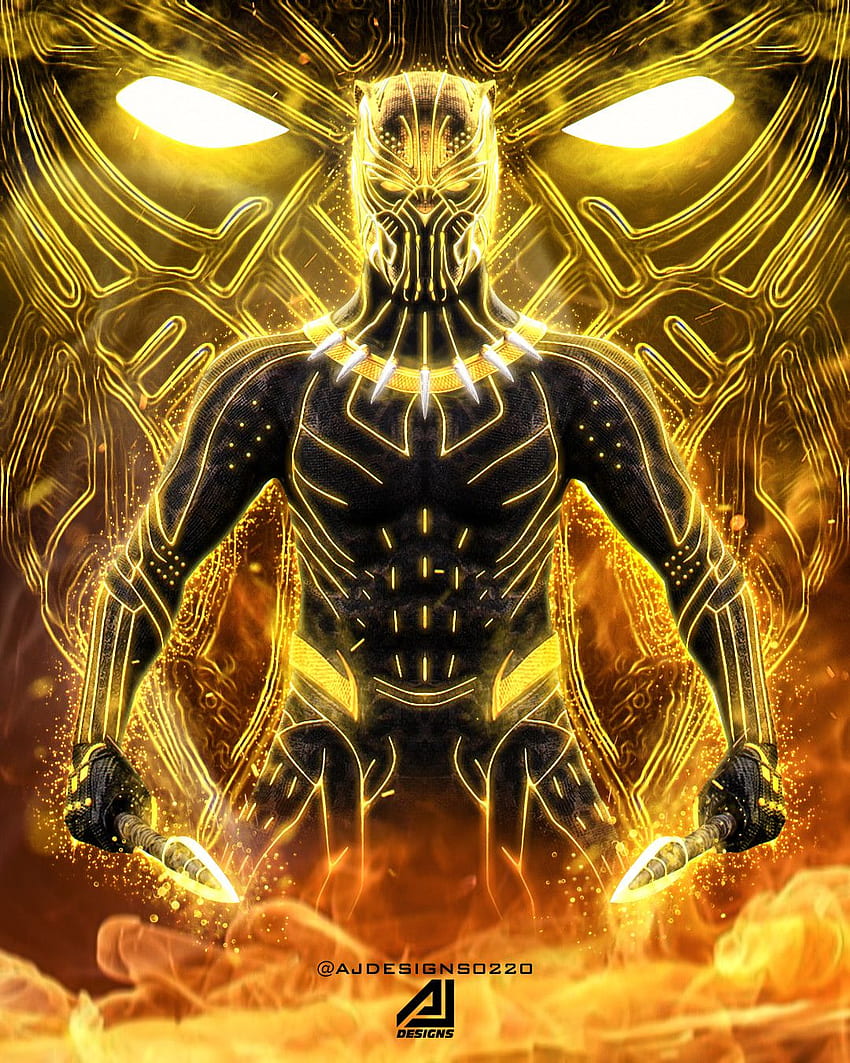 Logo Gold Black Panther - Latar Belakang Logo Gold Black Panther Terpopuler, Logo Killmonger wallpaper ponsel HD