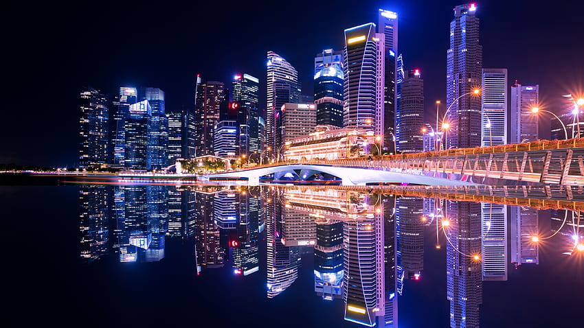 Singapour City Skyline Monde , Skyline , Singapour , Nature , Wallp. Monde , Ville , Urbain Fond d'écran HD