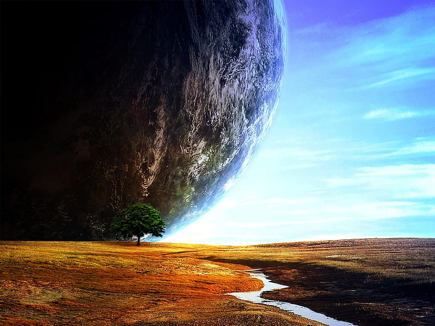 Planets Sci Fi Space Trees . Latest, Sci-Fi Landscape HD wallpaper