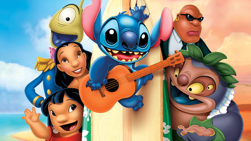Lilo & Stitch, animated movie, cartoon, 2002 HD wallpaper