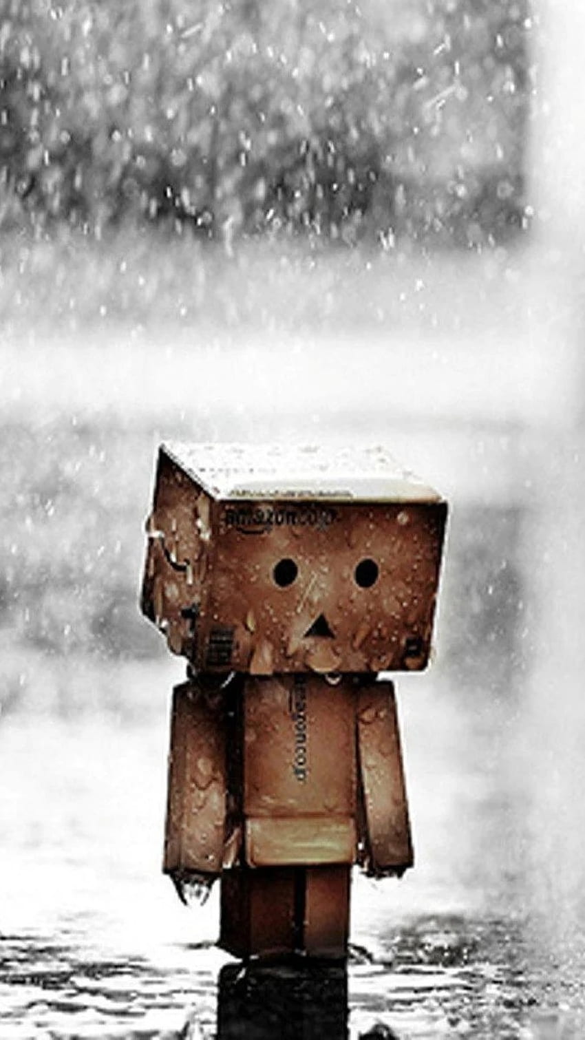 Sorriso triste, solo, pioggia Sfondo del telefono HD