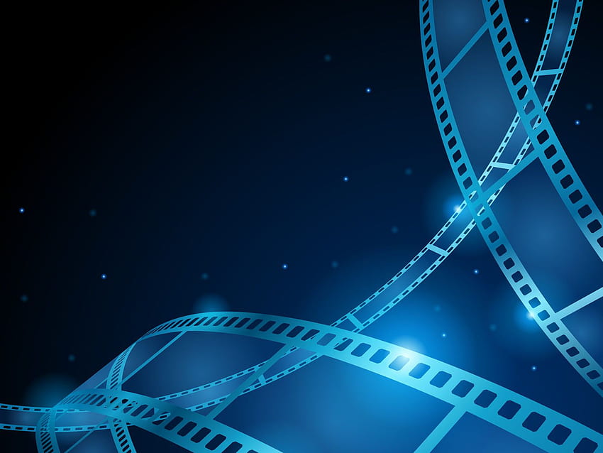 Blue movie, film strip PPT Background. Blue movie film, Film, Film Reel HD wallpaper