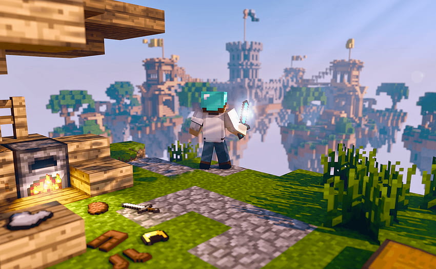 guerres du ciel ! : hypixels, Minecraft Bed Wars Fond d'écran HD