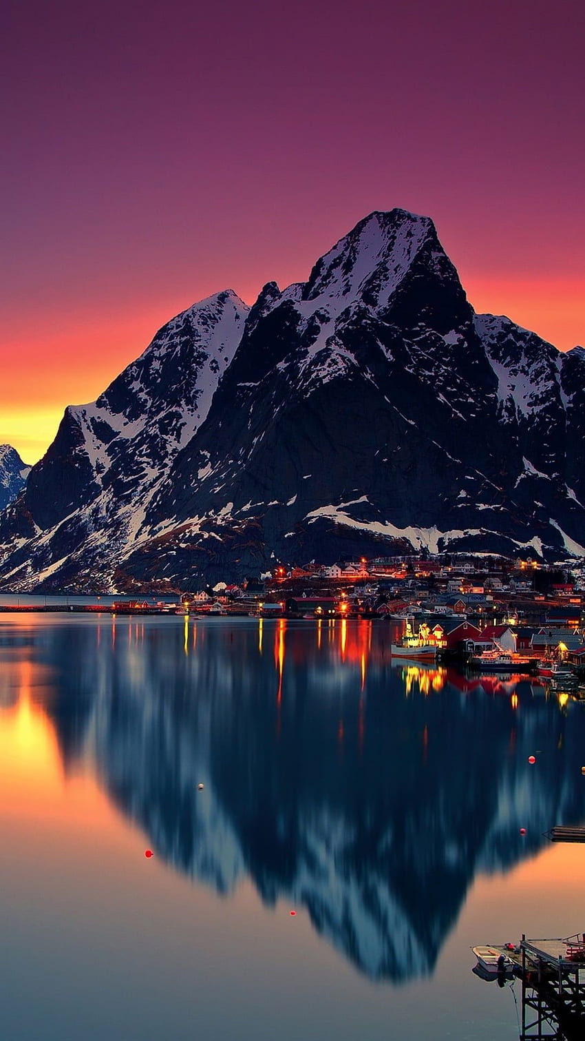 Noruega, Noruega Atardecer fondo de pantalla del teléfono