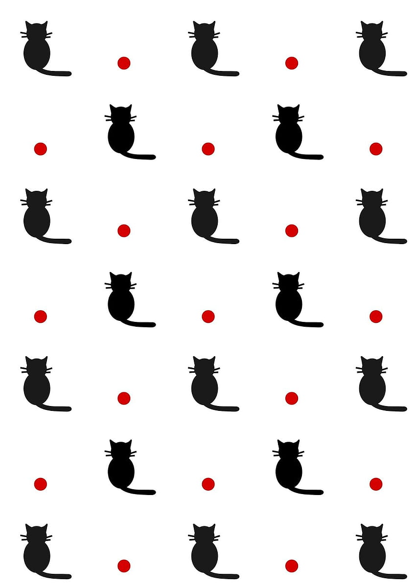 デジタル猫スクラップブッキングペーパー - ausdruckbares Geschenkpapier、かわいい猫のパターン HD電話の壁紙