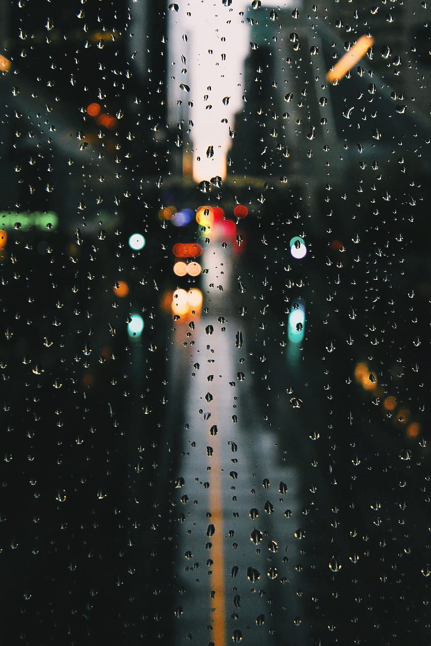 Rain, Drops, Macro, Glare, Surface, Moisture, Glass, Window, Bokeh, Boquet HD phone wallpaper