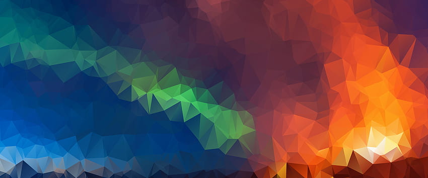 Polygone coloré abstrait , résumé à double moniteur Fond d'écran HD