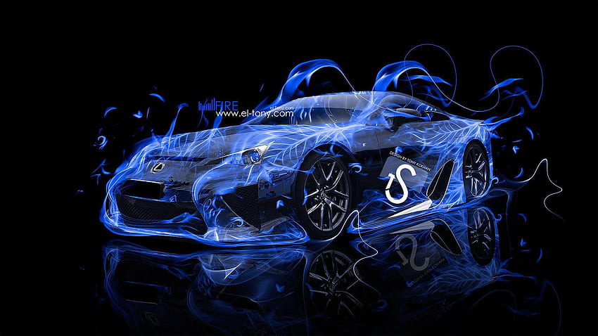 Blue Fire Cars, Auto mit Flammen HD-Hintergrundbild