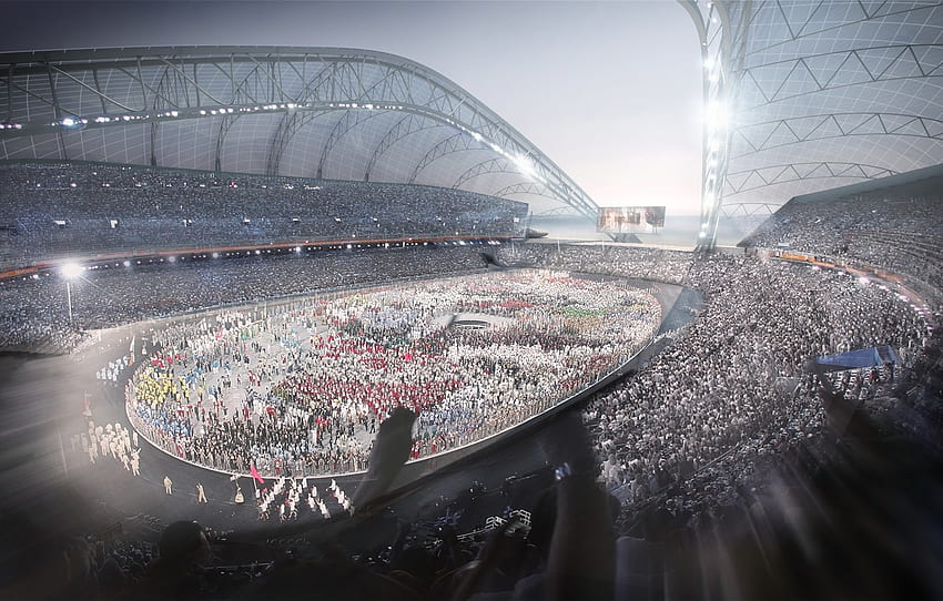 the audience, international, Olympic stadium for , section фантастика HD wallpaper