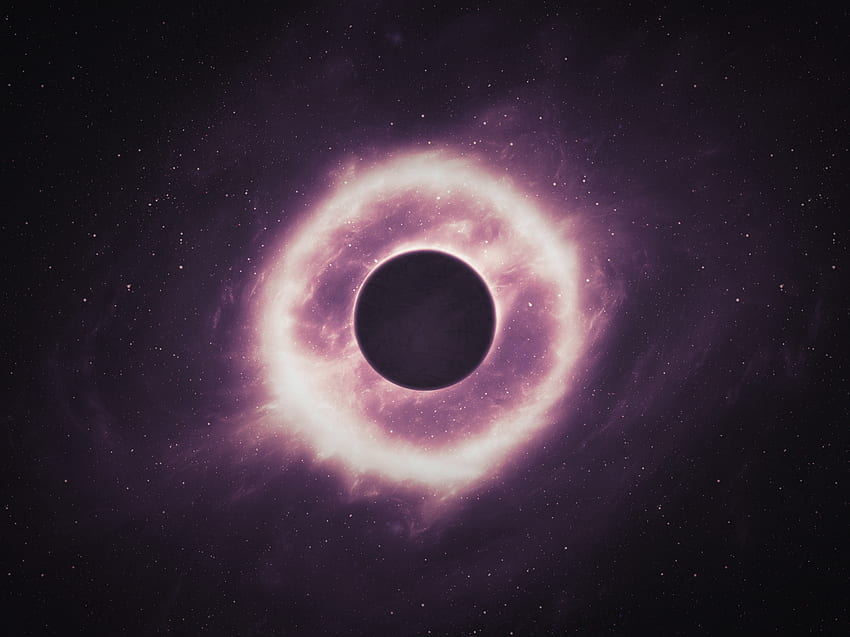 Planet, space, black hole, violet space HD wallpaper