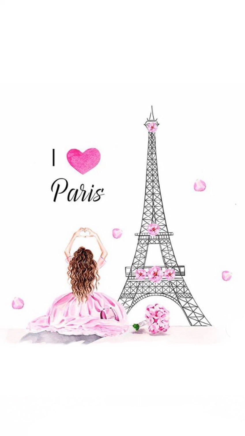 Alejandra on Eiffel Tower Paris. Eiffel tower painting, Paris , Flamingo, Cartoon Paris HD phone wallpaper