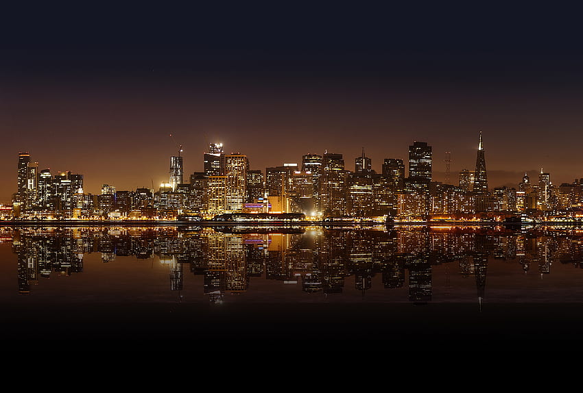 都市, 夜の街, パノラマ, サンフランシスコ 高画質の壁紙