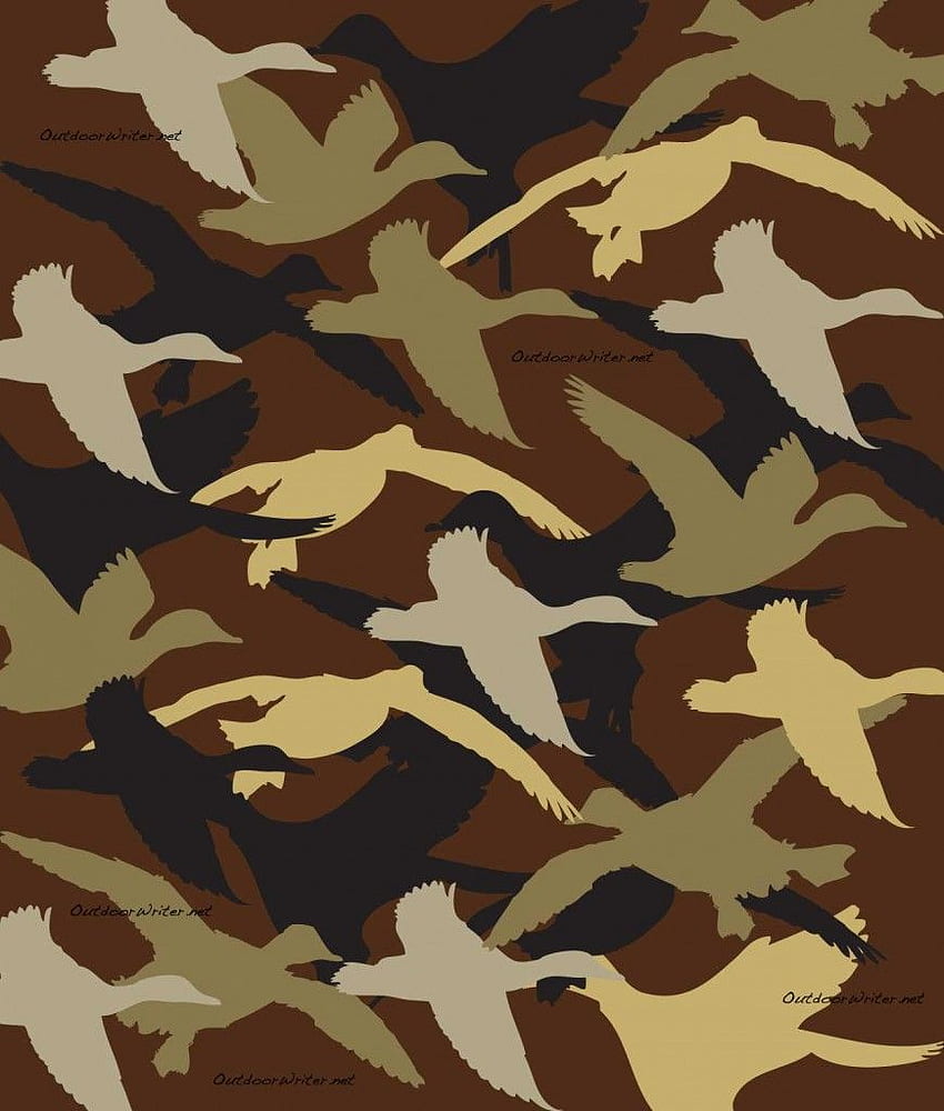 Enten-Camouflage, Drake-Wasservögel-Camouflage-Logo HD-Handy-Hintergrundbild