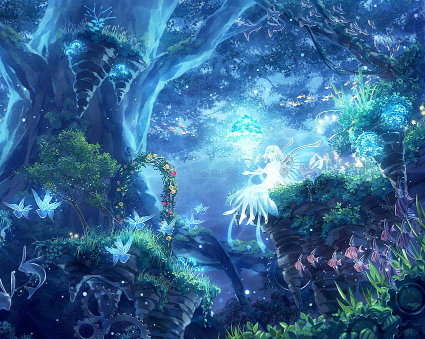森の妖精、庭の妖精 高画質の壁紙
