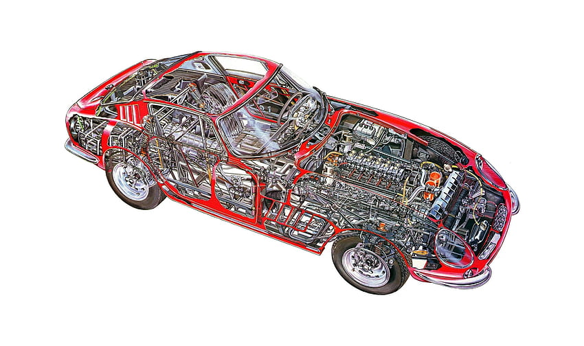 Ferrari 275GT. Auto Gt, Ferrari e Cutaway, Engineering Car Sfondo HD