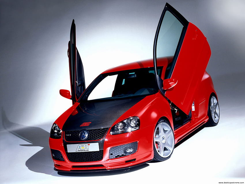 Volkswagen Golf GTI Тунинг, черен, gti, голф, автомобили, тунинг, сив, vw, червен, фолксваген HD тапет
