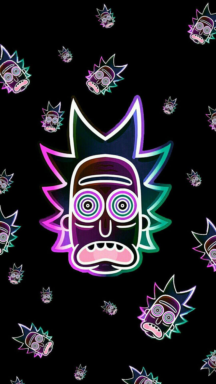 Rick e morty. Dios Rick. Neon. buio. Psicodelico - Rick and morty .. iPhone rick and morty, Rick and morty tattoo, Rick and morty poster, Rick and Morty Graffiti Sfondo del telefono HD