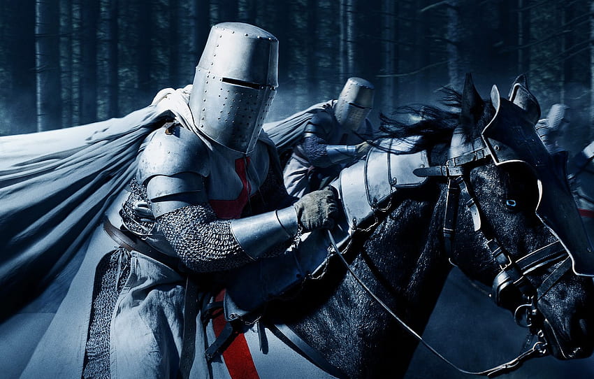 armor, horse, helmet, knights, Crusader for , section фильмы HD wallpaper