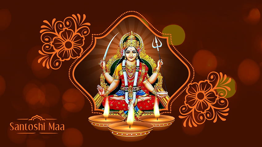 Jai Santoshi Maa. Göttin Maa Durga HD-Hintergrundbild