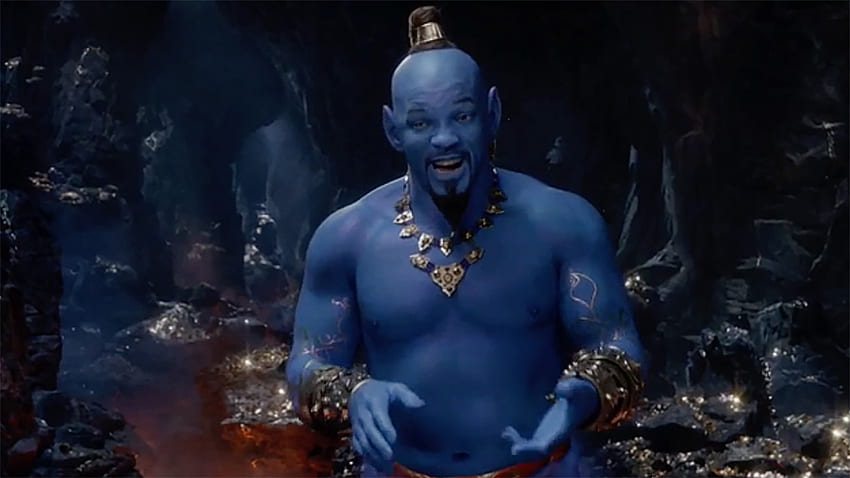 Will Smith, 'Aladdin' Genie rolünde insanları konuşturuyor ve korkuyorlar. CNN HD duvar kağıdı