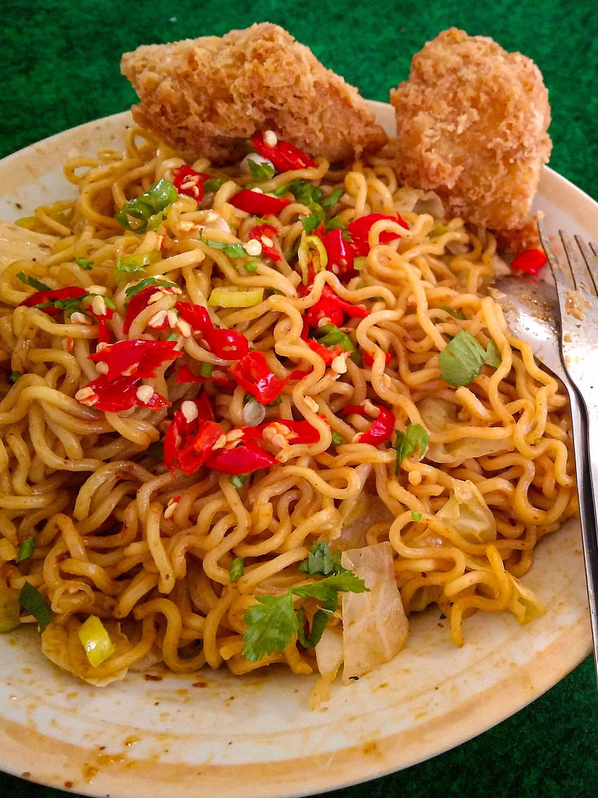 Vorrat an asiatischen Lebensmitteln, BYP, Indomie, indonesisches Essen HD-Handy-Hintergrundbild