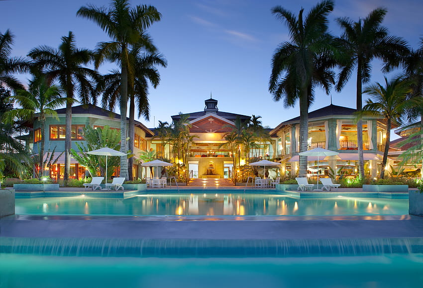 Casa, miscelánea, varios, trópicos, centro turístico, piscina, maldivas fondo de pantalla