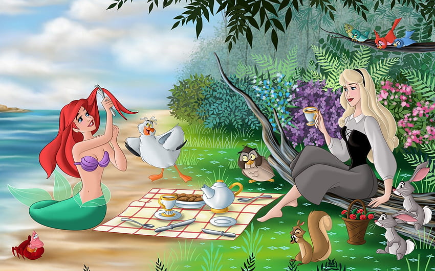 La Sirenita y la Bella Durmiente, Disney fondo de pantalla