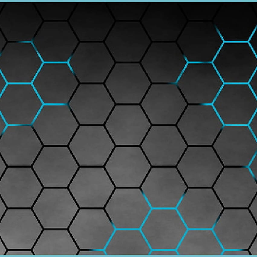 : Blue And Black , Texture, Hexagon, Pattern - Blue Hexagon, Dark Hexagon HD phone wallpaper