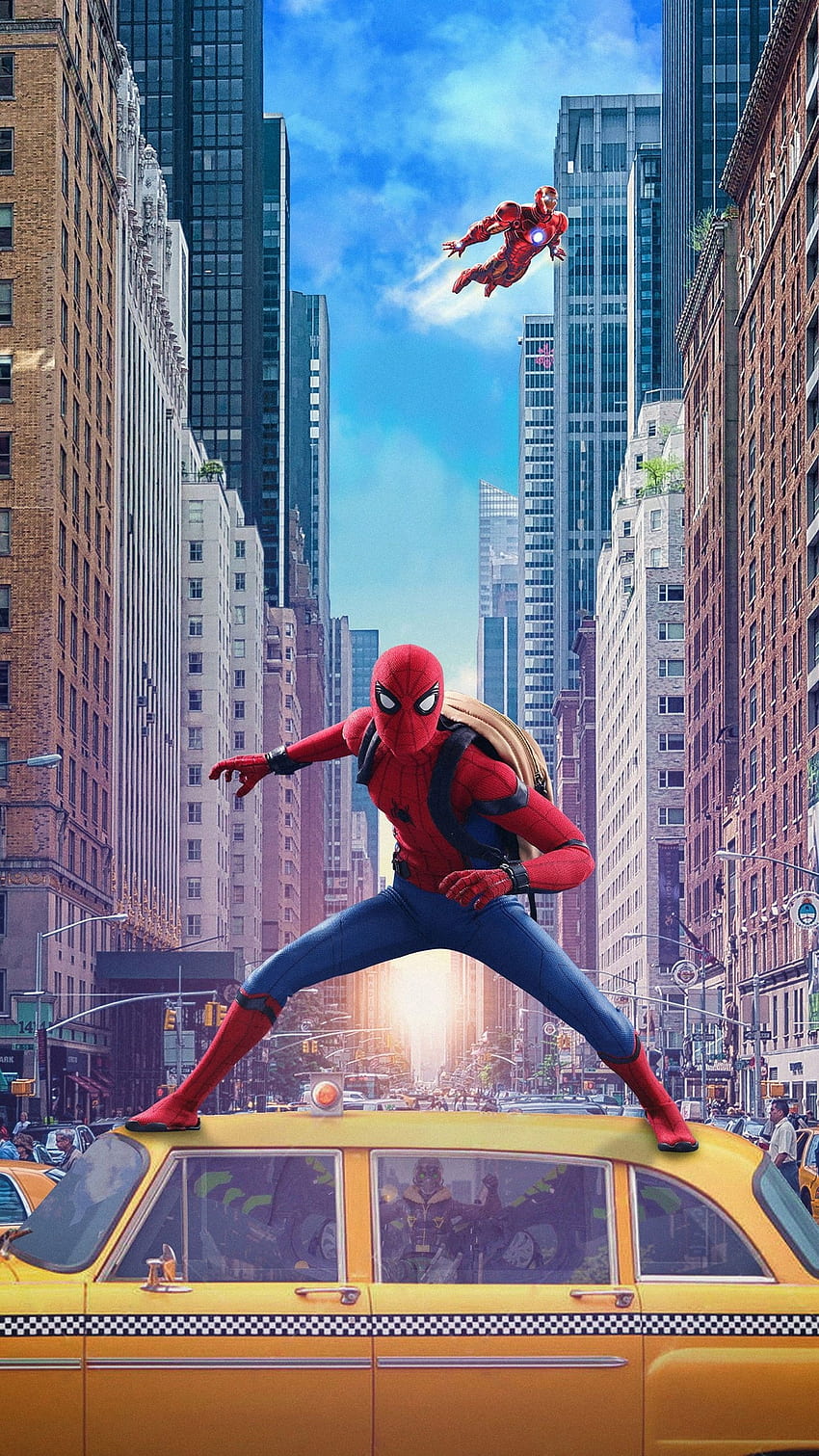 Spiderman, héroe de los Vengadores fondo de pantalla del teléfono