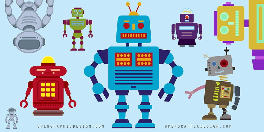 Retro-Roboter, Spielzeugroboter HD-Hintergrundbild