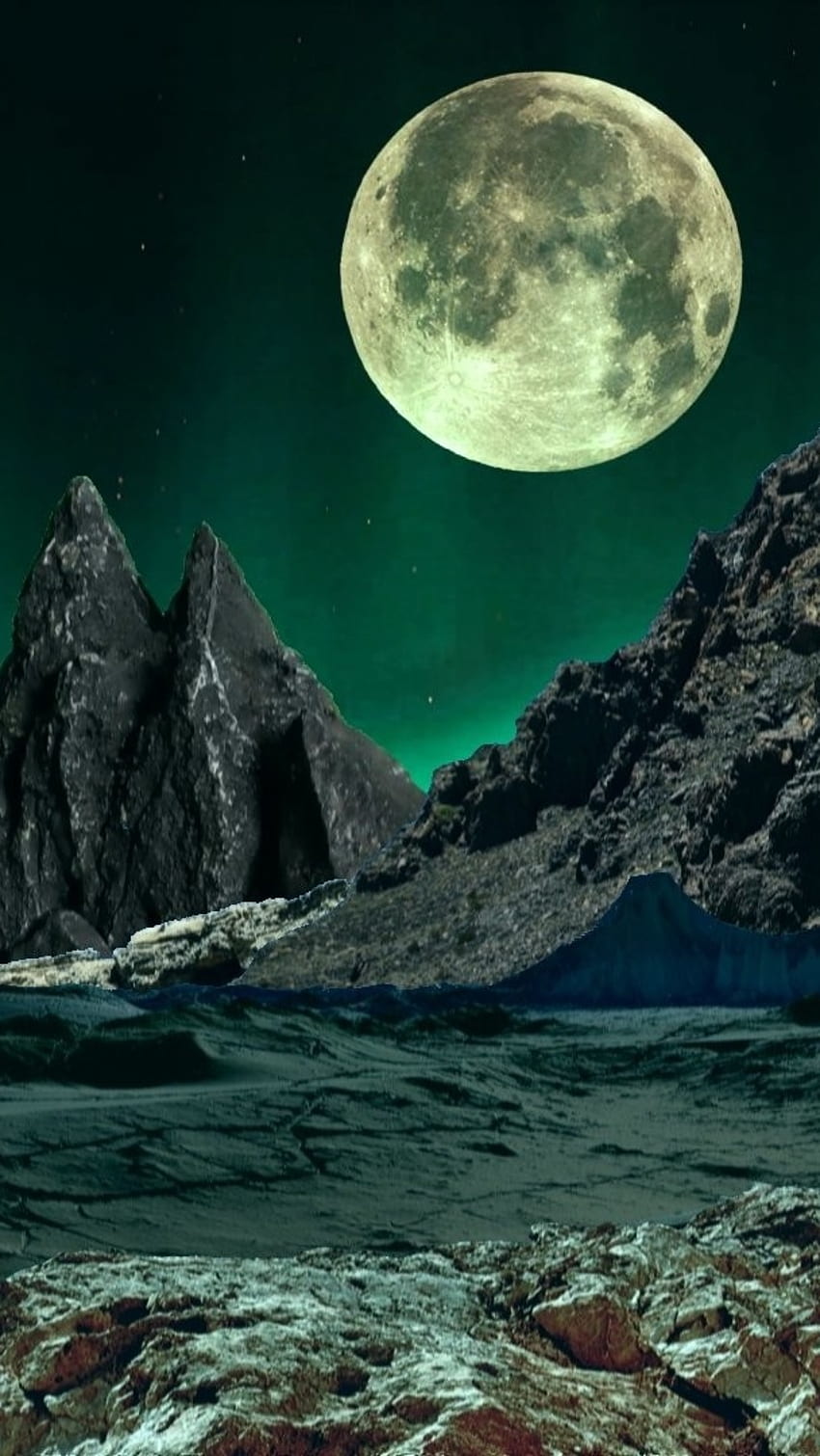 Księżyc, ciemny motyw, tło księżyca Tapeta na telefon HD
