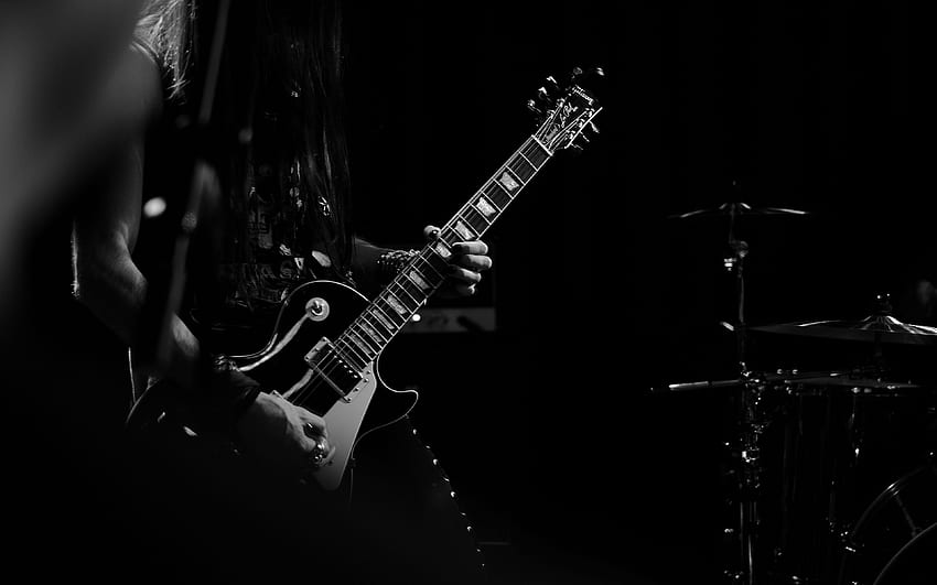 gitarre, gitarrist, bw, musiker ultra 16:10 hintergrund HD-Hintergrundbild