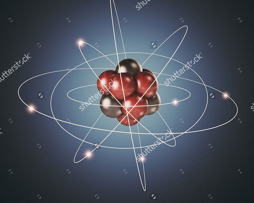 Partikel Dasar Atom Latar belakang 3D nuklir, Fisika Partikel Wallpaper HD