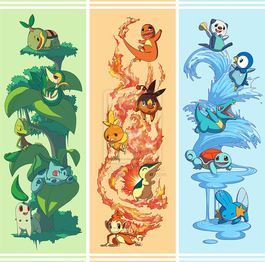 Iniciadores Pokémon. Pokémon, lindo Pokémon inicial fondo de pantalla