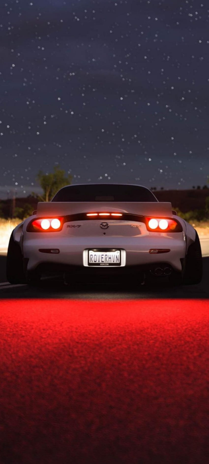 RX-7 with Bodykit, white, car, mazda HD phone wallpaper