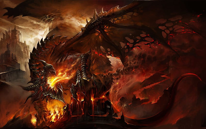 Best Epic Dragon Art Gallery. Fire dragon HD wallpaper