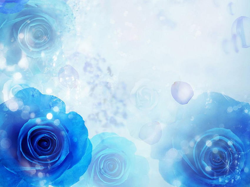 ロイヤル ブルーの花の背景、青い結婚式 高画質の壁紙