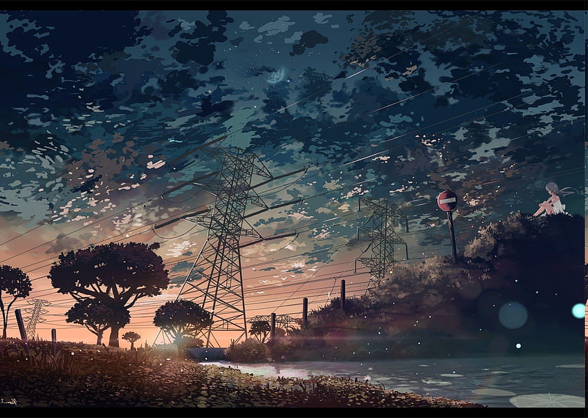 Anime Retro, Vintage Aesthetic Landscape HD wallpaper
