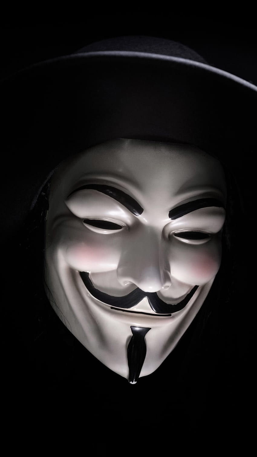 해커, 웃는 얼굴, 익명의 해커 HD 전화 배경 화면