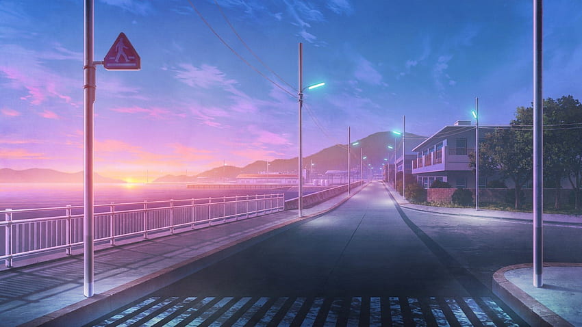 Anime Street - , Anime Street Hintergrund auf Fledermaus, Anime Street Night HD-Hintergrundbild
