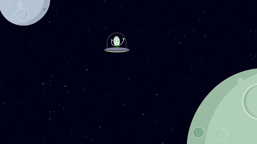 Alien-Ästhetik-Laptop, Doodle-Weltraum-Ästhetik HD-Hintergrundbild