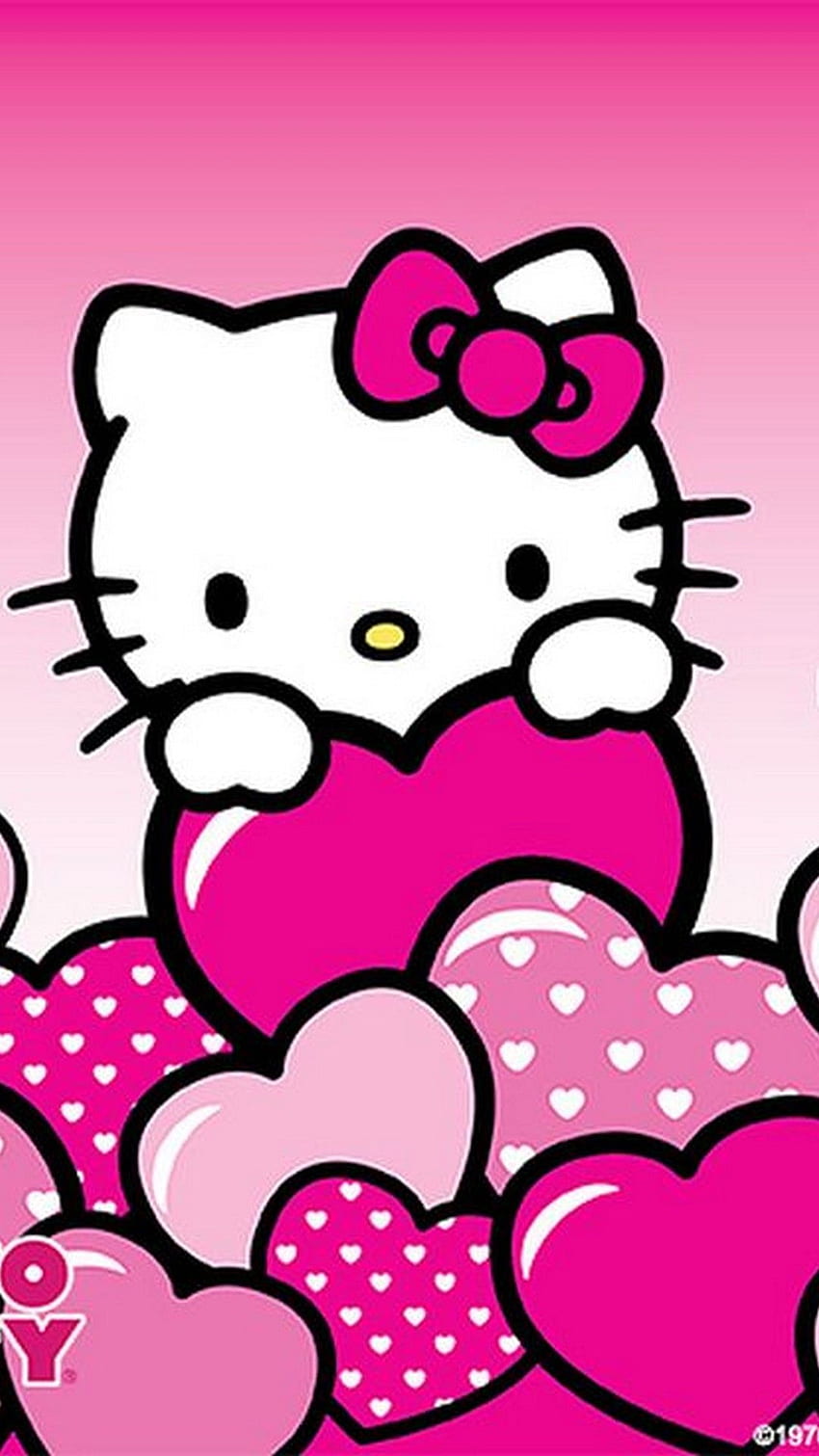 Hello Kitty, Hello Kitty Merah Muda yang Lucu wallpaper ponsel HD