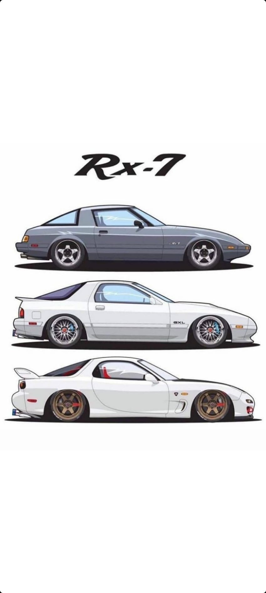 RX-7, samochody, biały, RX-7, moc, Rotary Tapeta na telefon HD
