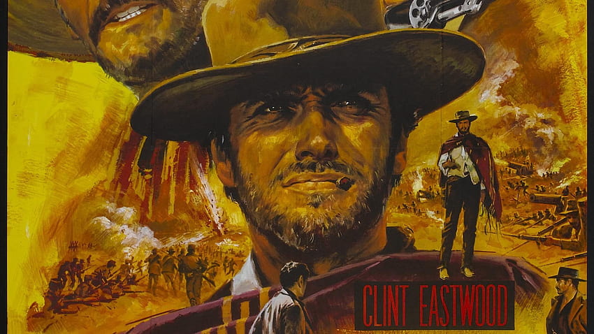 Clint Eastwood Vintage Filmplakat [] : HD-Hintergrundbild