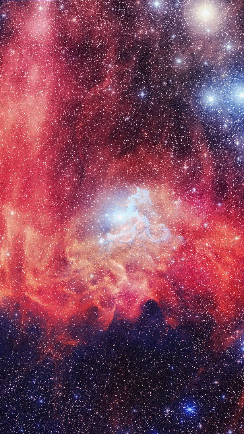 Nebulosa, Galaxia, Estrellas, Rojo, Espacio Iphone 8 7 6s 6 Para Parallax, Espacio Rojo iPhone fondo de pantalla del teléfono