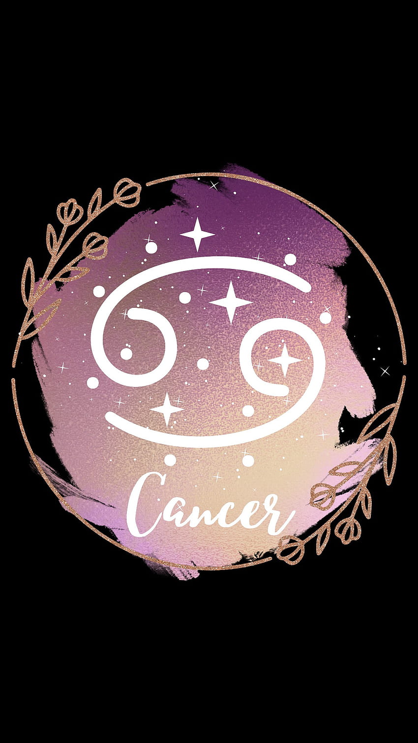 Download wallpapers Cancer zodiac sign, 3d zodiac signs, astrology, Cancer,  3d astrological sign, purple background, creative 3d art for desktop free.  Pictures for desktop free