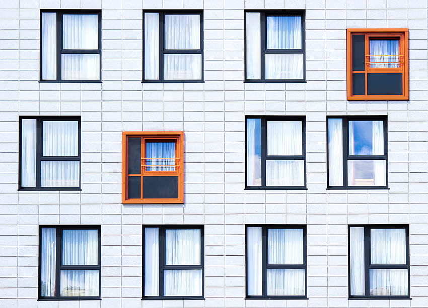 窓, 建物, ミニマリズム, ファサード, コントラスト 高画質の壁紙