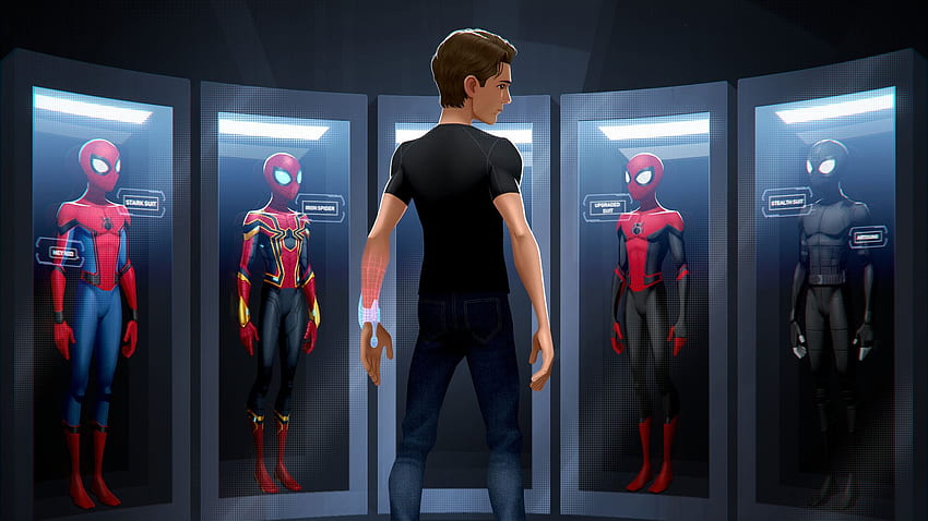 El próximo Spider Iron Man, Trajes de Spider-Man fondo de pantalla
