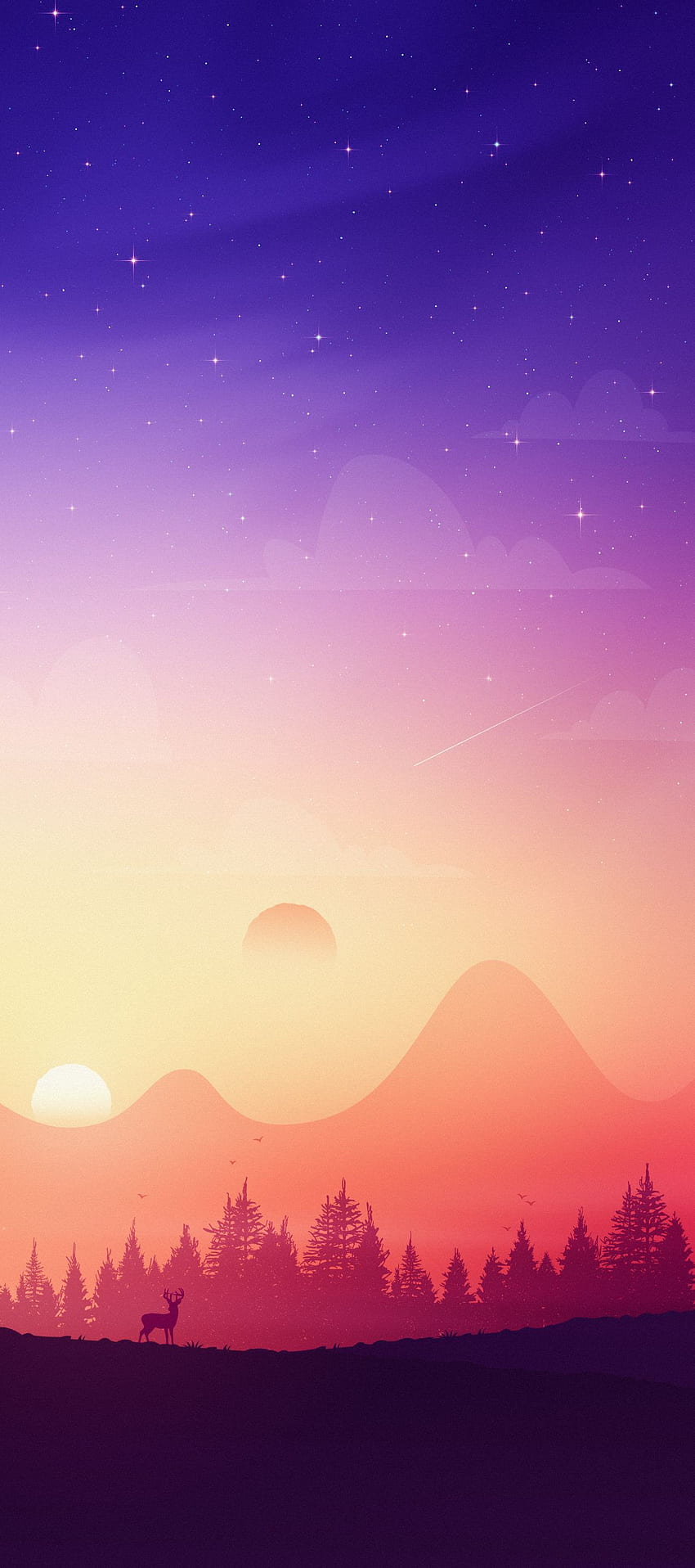 Pemandangan gunung dan lembah iPhone, Sunrise wallpaper ponsel HD