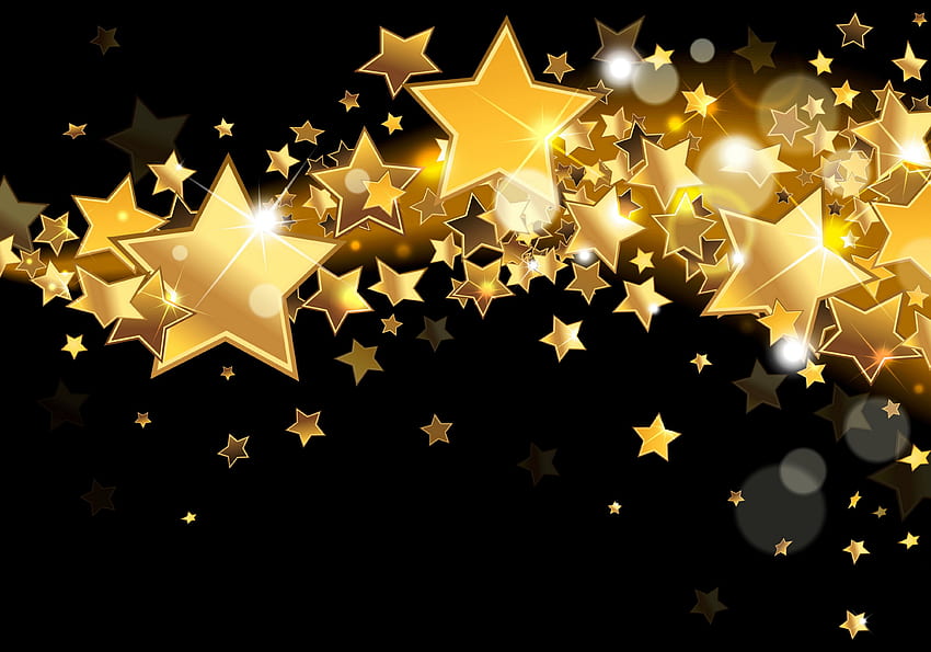 negro dorado -depósito - Estrellas, estrellas negras y doradas fondo de pantalla